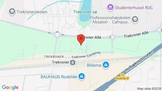 Erhvervslokaler til leje i Roskilde - kort over placeringen