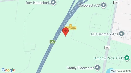 Erhvervslokaler til leje i Humlebæk - Foto fra Google Street View