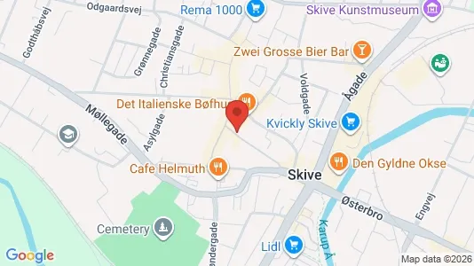 Erhvervslokaler til leje i Skive - Foto fra Google Street View