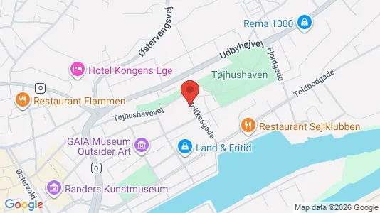 Erhvervslokaler til leje i Randers C - kort over placeringen