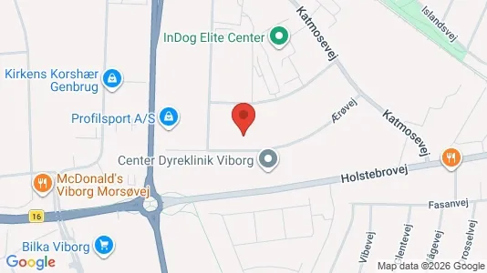 Erhvervslokaler til leje i Viborg - kort over placeringen