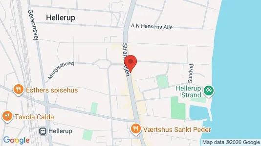 Erhvervslokaler til leje i Hellerup - kort over placeringen