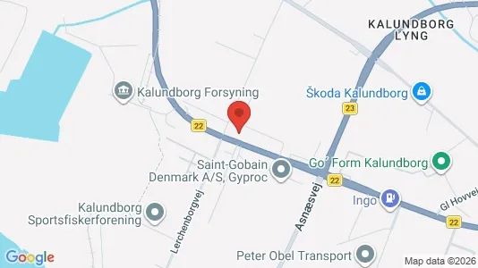 Erhvervslokaler til leje i Kalundborg - kort over placeringen
