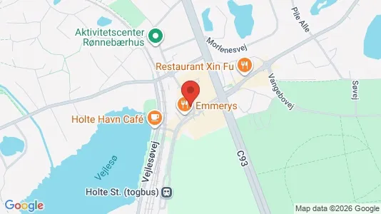 Erhvervslokaler til leje i Holte - kort over placeringen