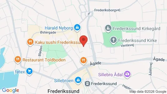 Erhvervslokaler til leje i Frederikssund - kort over placeringen