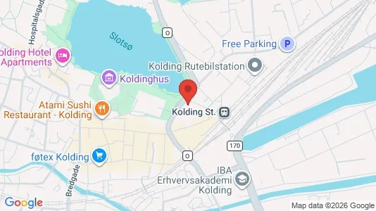 Erhvervslokaler til leje i Kolding - kort over placeringen