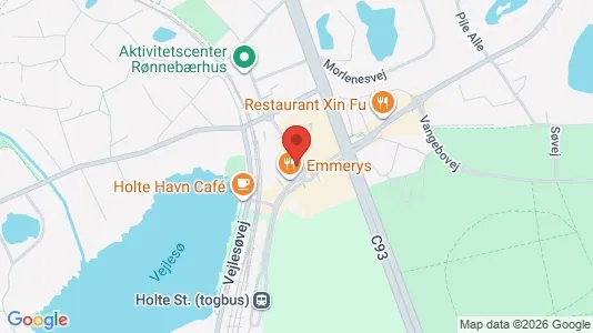 Erhvervslokaler til leje i Holte - kort over placeringen