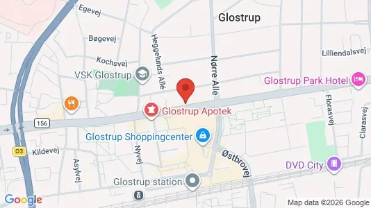 Erhvervslokaler til leje i Glostrup - kort over placeringen