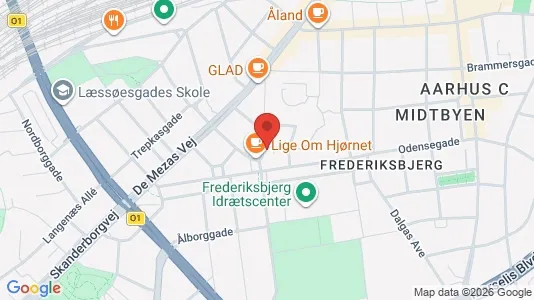Erhvervslokaler til leje i Århus C - kort over placeringen