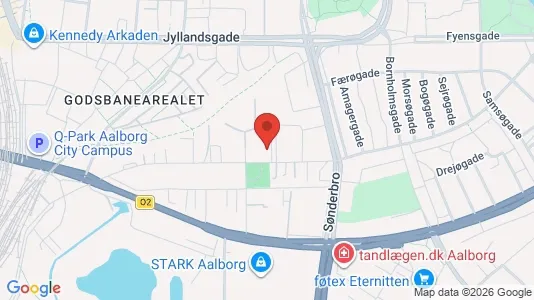 Erhvervslokaler til leje i Aalborg Centrum - kort over placeringen