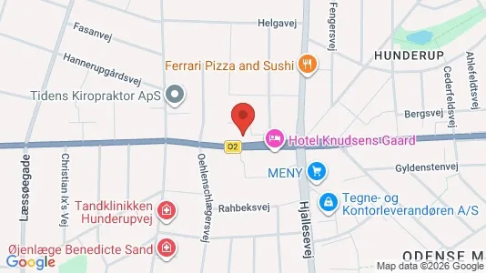 Erhvervslokaler til leje i Odense M - kort over placeringen