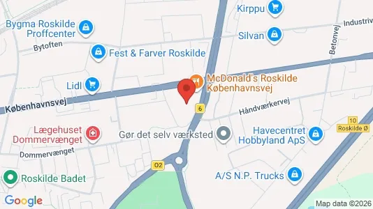 Erhvervslokaler til leje i Roskilde - Foto fra Google Street View