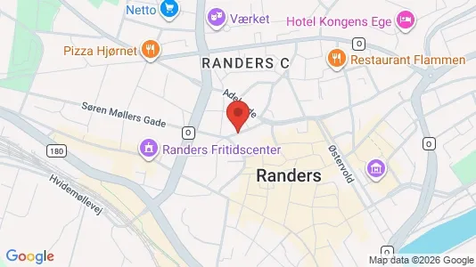 Erhvervslokaler til leje i Randers C - kort over placeringen