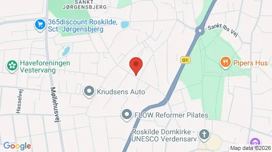 Erhvervslokaler til leje i Roskilde - kort over placeringen