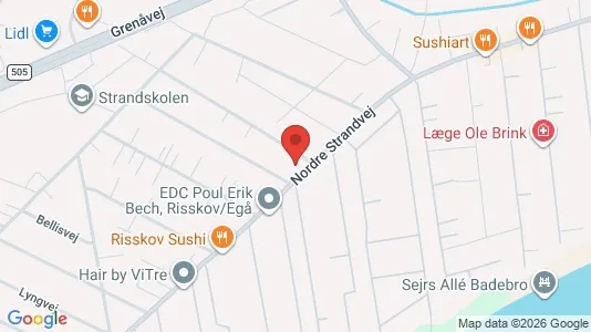 Erhvervslokaler til leje i Risskov - kort over placeringen