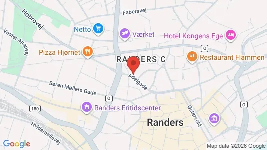 Erhvervslokaler til leje i Randers C - kort over placeringen
