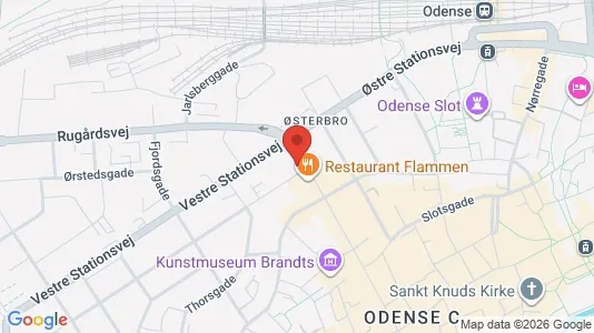 Erhvervslokaler til leje i Odense C - kort over placeringen