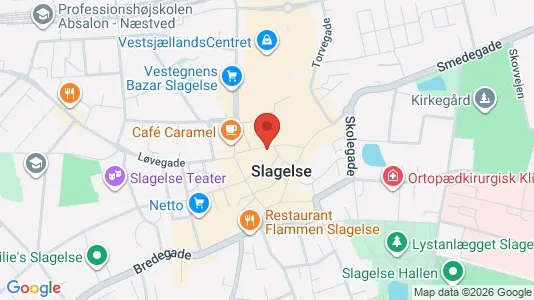 Erhvervslokaler til leje i Slagelse - kort over placeringen