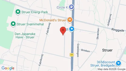 Erhvervslokaler til leje i Struer - Foto fra Google Street View