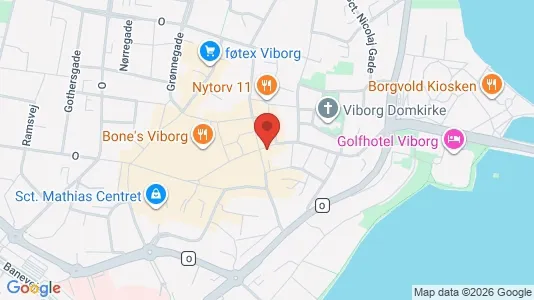 Erhvervslokaler til leje i Viborg - kort over placeringen