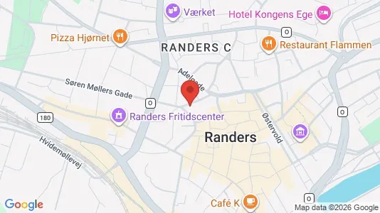 Erhvervslokaler til leje i Randers C - kort over placeringen