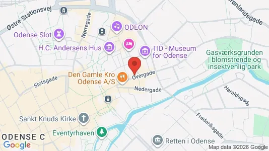 Erhvervslokaler til leje i Odense C - kort over placeringen
