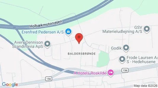 Erhvervslokaler til leje i Hedehusene - kort over placeringen