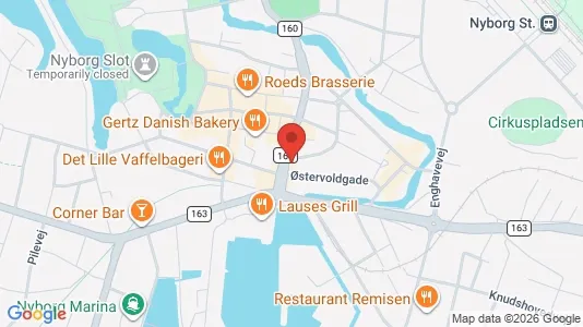 Erhvervslokaler til leje i Nyborg - kort over placeringen