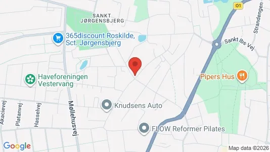 Erhvervslokaler til leje i Roskilde - kort over placeringen