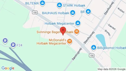 Erhvervslokaler til leje i Holbæk - Foto fra Google Street View