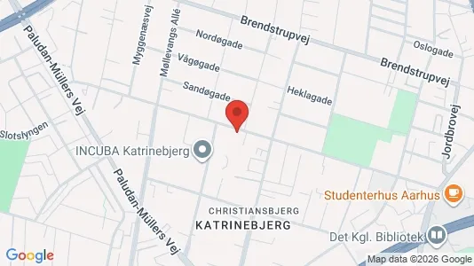 Erhvervslokaler til leje i Århus N - kort over placeringen