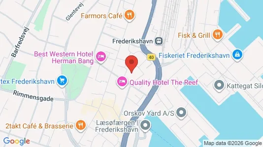 Erhvervslokaler til leje i Frederikshavn - kort over placeringen