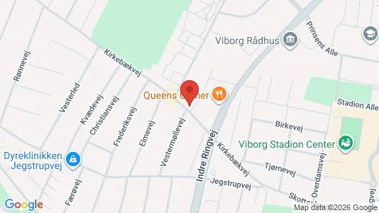 Erhvervslokaler til leje i Viborg - kort over placeringen