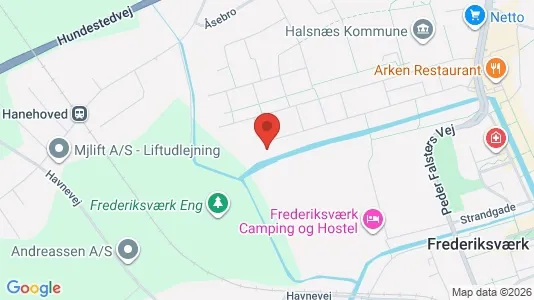 Erhvervslokaler til leje i Frederiksværk - kort over placeringen