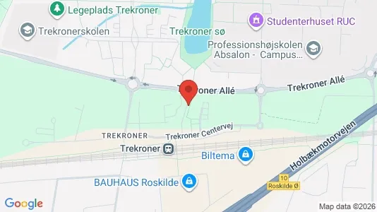 Erhvervslokaler til leje i Roskilde - kort over placeringen