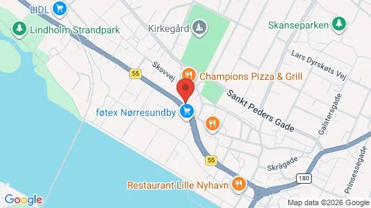 Erhvervslokaler til leje i Nørresundby - kort over placeringen