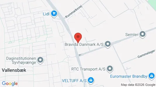Erhvervslokaler til leje i Vallensbæk - Foto fra Google Street View