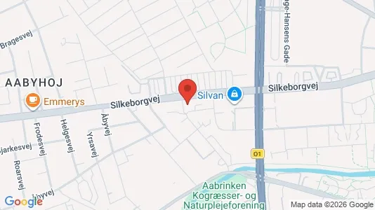 Erhvervslokaler til leje i Århus C - kort over placeringen