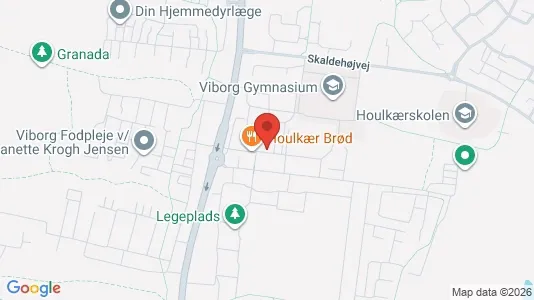Erhvervslokaler til leje i Viborg - kort over placeringen