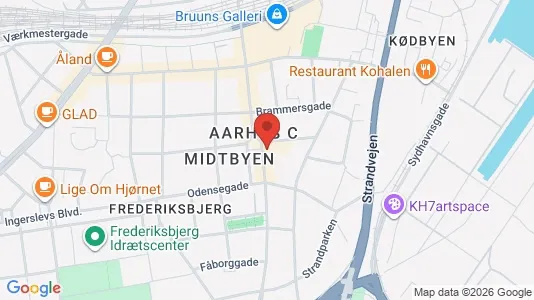 Erhvervslokaler til leje i Århus C - kort over placeringen