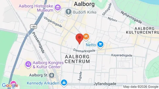 Erhvervslokaler til leje i Aalborg Centrum - kort over placeringen