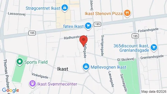 Erhvervslokaler til leje i Ikast - Foto fra Google Street View