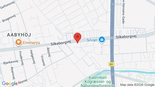 Erhvervslokaler til leje i Århus C - kort over placeringen