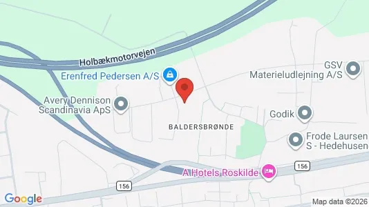 Erhvervslokaler til leje i Hedehusene - kort over placeringen