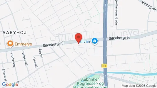 Erhvervslokaler til leje i Århus C - kort over placeringen