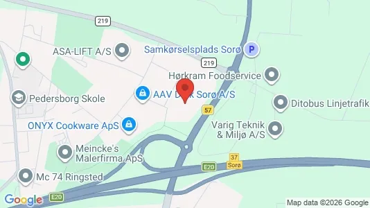 Erhvervslokaler til leje i Sorø - kort over placeringen
