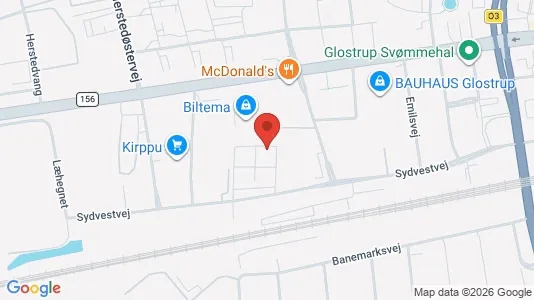 Erhvervslokaler til leje i Glostrup - kort over placeringen