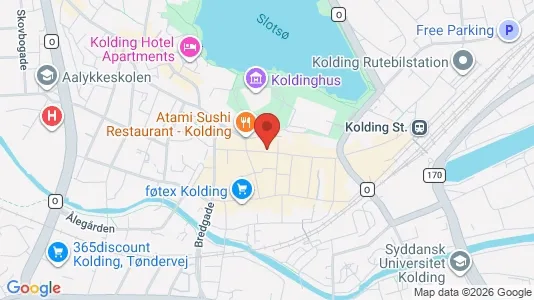 Erhvervslokaler til leje i Kolding - kort over placeringen
