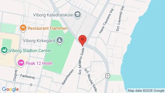 Erhvervslokaler til leje i Viborg - kort over placeringen