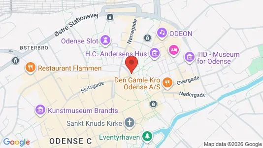 Erhvervslokaler til leje i Odense C - kort over placeringen